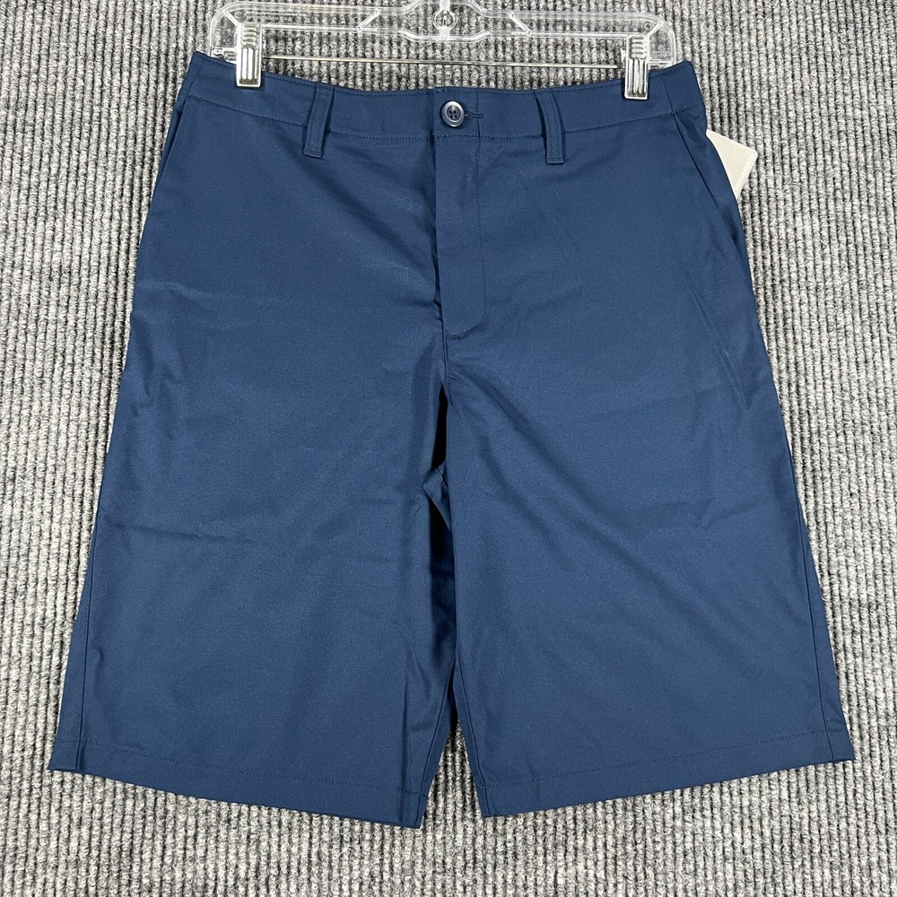 Under Armour Youth Boys Shorts 18 Blue Chino Loose New with Tags NWT 10" Inseam
